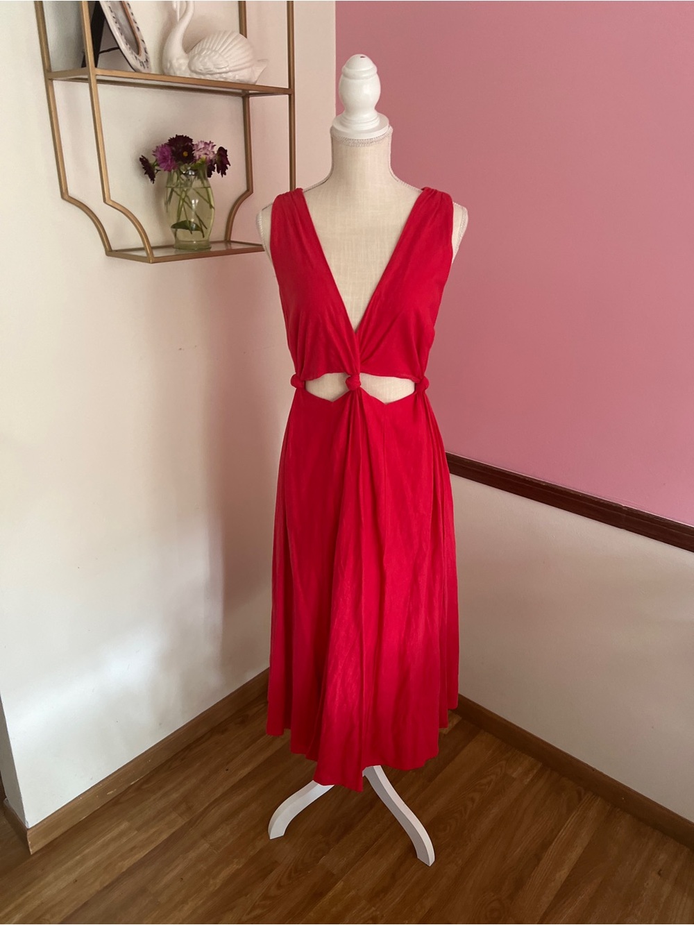 Red Farm Rio Linen Midi Dress